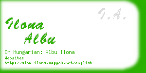 ilona albu business card